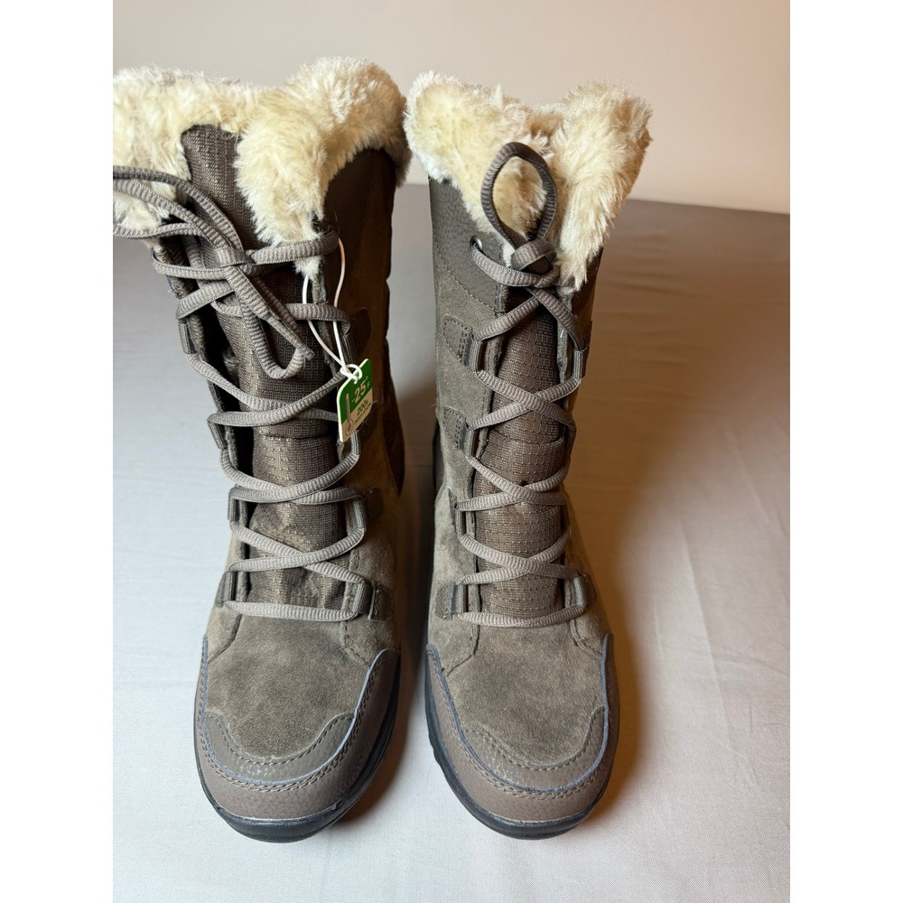Columbia Minx Mid II Omni-Heat Waterproof Winter Boots Brown Faux Fur New